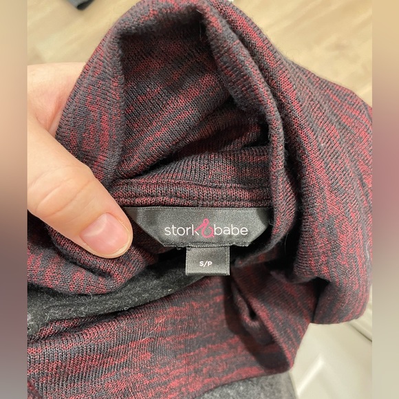 Stork & Babe Red/Black Maternity Dress - Picture 3 of 3